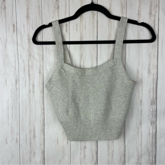 Everlane gray cropped cotton tank Medium - Picture 2 of 7